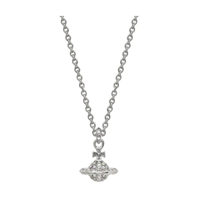 (Women) Vivienne Westwood Mayfair Small Orb Pendant Silver Brass Necklace for Women. 63020051W110W110