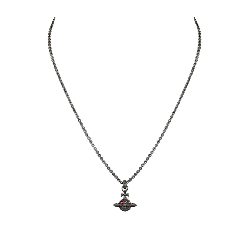(Women) Vivienne Westwood Mayfair Small Orb Pendant Necklace Gunmetal Red for Women. 6302005102N106 圖 3
