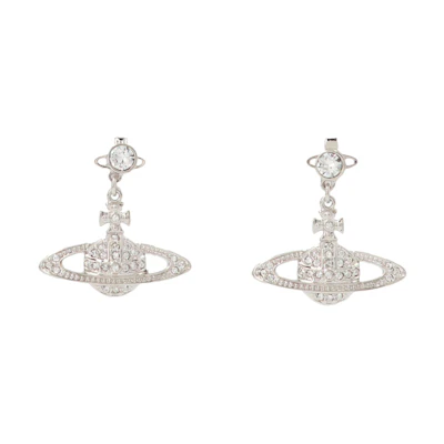 (Women) Vivienne Westwood Mini Bas Relief Orb Drop Brass Earrings for Women. 6202002502P116CNP116