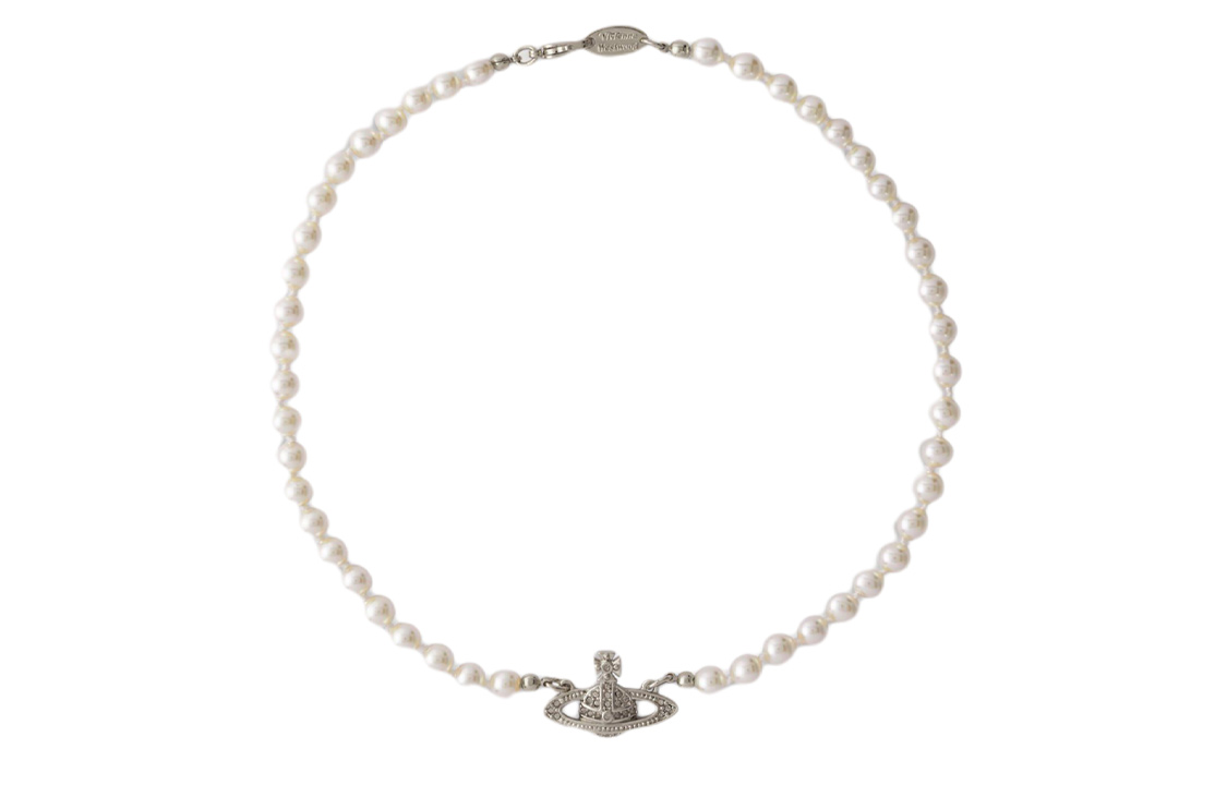 (Women) Vivienne Westwood Mini Bas Relief Pearl Saturn Brass Choker Necklace Women. 6303000602P131P131 圖 3