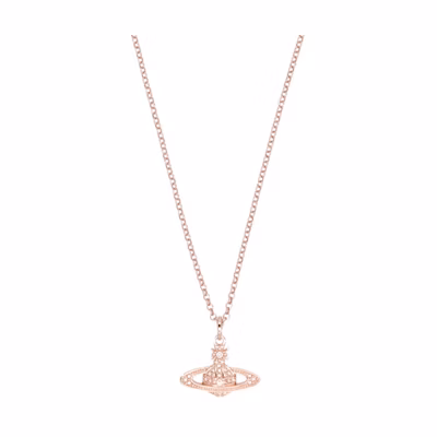 (Women) Vivienne Westwood Mini Bas Relief Pendant Necklace Rose Gold Women. 63020086G120CNG120