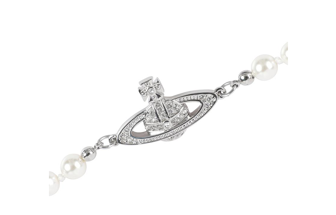 Lookbook (W) 薇薇安·魏斯特伍德迷你浮雕銀手鍊 女款 6103000102P131P131