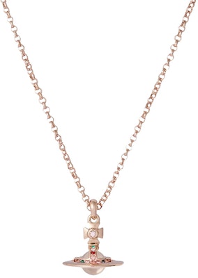 (W) Vivienne Westwood Mini Saturn Orb Loket Emas Ros untuk Wanita. 63020098G002G002 Order (W) Vivienne Westwood Mini Saturn Orb Loket Emas Ros untuk Wanita. 63020098G002G002