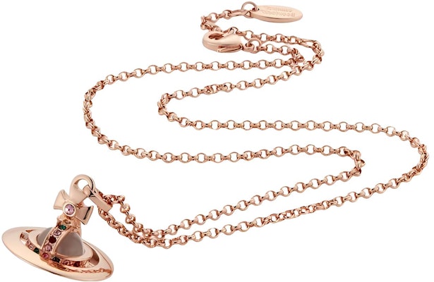 (W) Vivienne Westwood Mini Saturn Orb Loket Emas Ros untuk Wanita. 63020098G002G002 Lookbook (W) Vivienne Westwood Mini Saturn Orb Loket Emas Ros untuk Wanita. 63020098G002G002