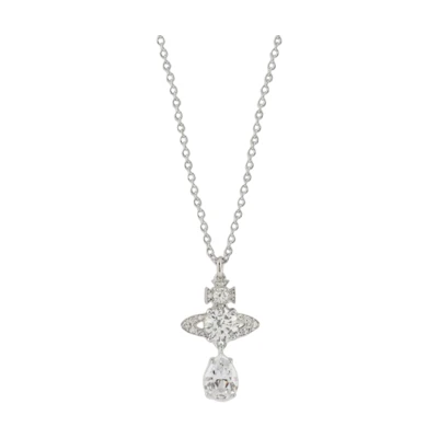 (Women) Vivienne Westwood Minimalist Elegant Silver Brass Necklace for Women. 6302030202P102