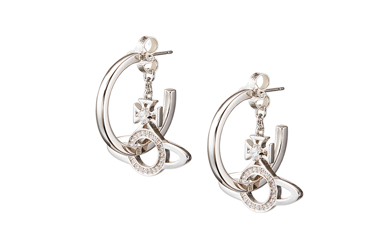 (Women) Vivienne Westwood Miranda Saturn Crystal Earrings  Multicolor 505136880