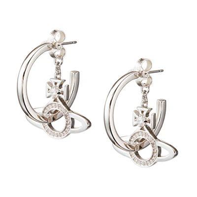 (Women) Vivienne Westwood Miranda Saturn Crystal Earrings Multicolor 505136880