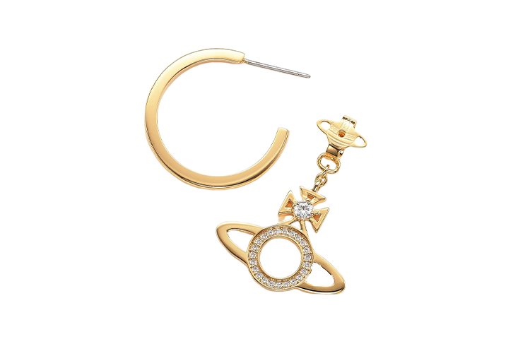 (Women) Vivienne Westwood Miranda Saturn Crystal Earrings  Multicolor 505136880 圖 5