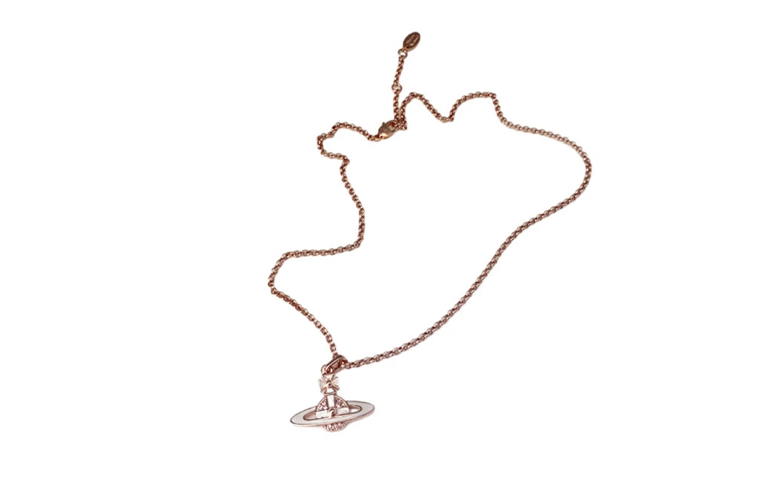 (Women) Vivienne Westwood Neil Saturn Design Brass Necklace Beige/Rose Gold Women 6302039P02G231CN 圖 4