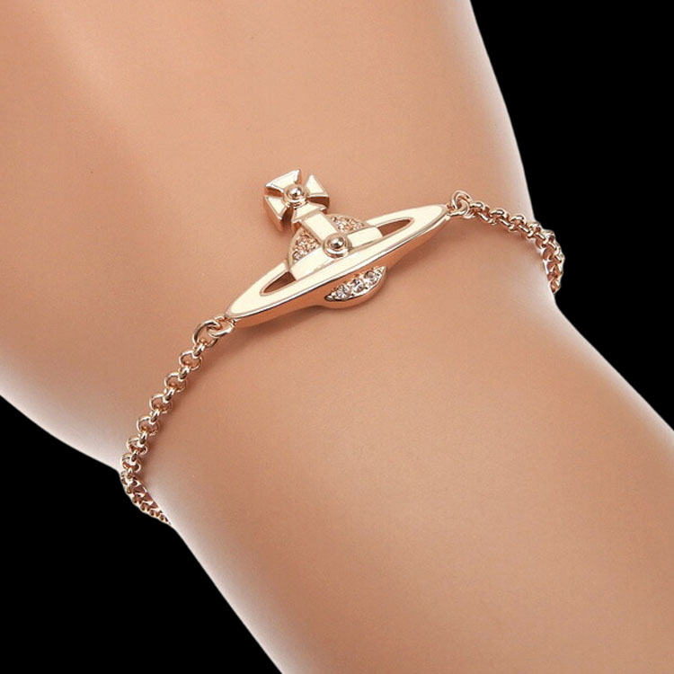 Purchase (W) 薇薇安·衛斯伍德 Neil Saturn 金屬手鍊 米色/玫瑰金配飾 6102021002g231