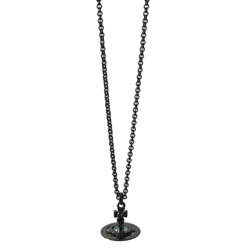 (Women) Vivienne Westwood New Petite Orb Necklace Brass Mint Green/Gunmetal 63020225-02s378 圖 2