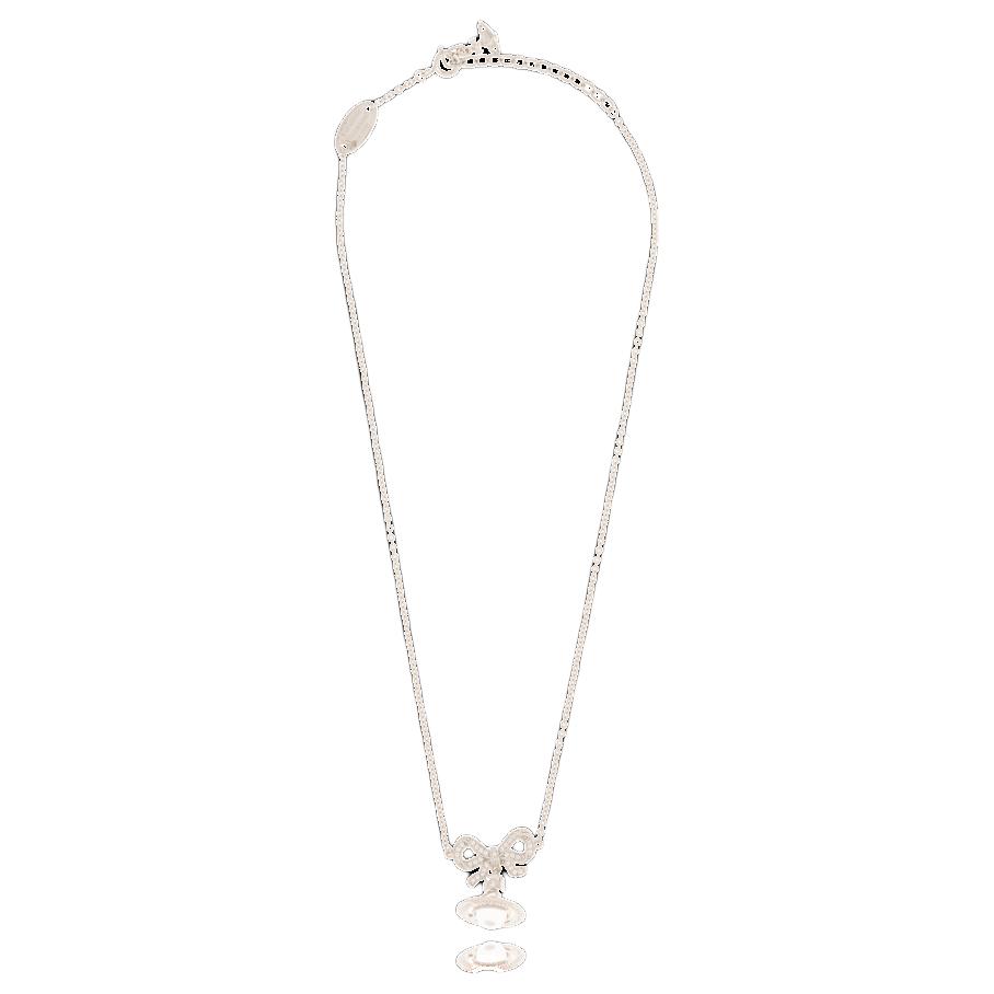 (Women) Vivienne Westwood Octavie Bow Saturn Pendant 925 Silver Necklace Silver/Clear. 6303002701P346 圖 3