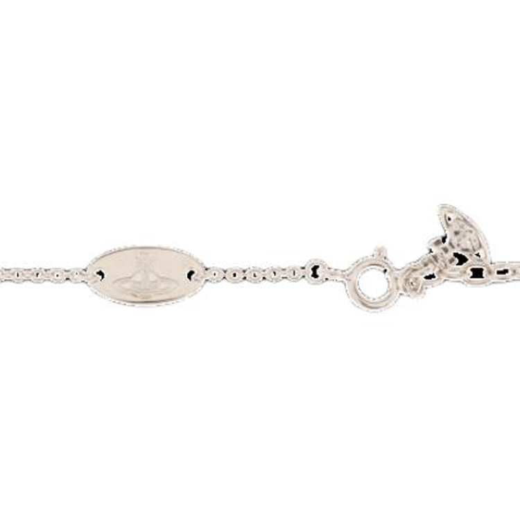 (Women) Vivienne Westwood Octavie Bow Saturn Pendant 925 Silver Necklace Silver/Clear. 6303002701P346 圖 4