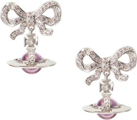 (W) Vivienne Westwood Octavie Orb 粉紅土星蝴蝶結耳環 - 銀色/粉紅透明 50577022901O Order (W) Vivienne Westwood Octavie Orb 粉紅土星蝴蝶結耳環 - 銀色/粉紅透明 50577022901O