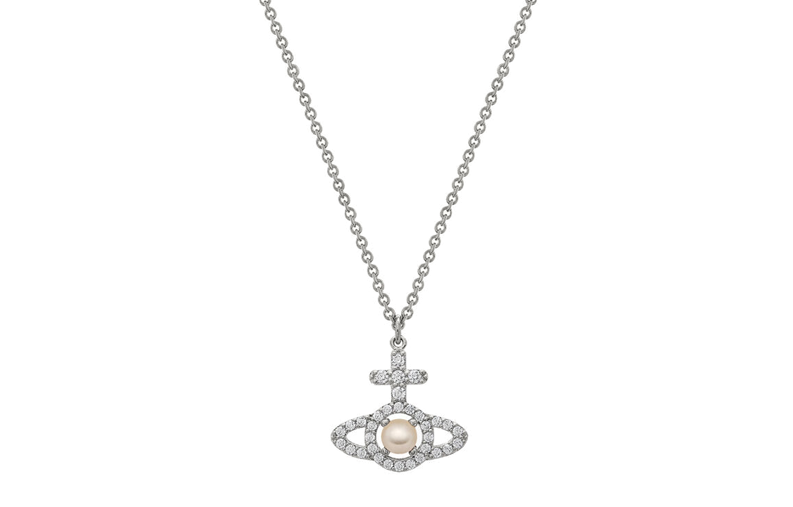 (Women) Vivienne Westwood Olympia Saturn Cross Pendant Necklace Silver for Women. 630203AR02P132P132 圖 2