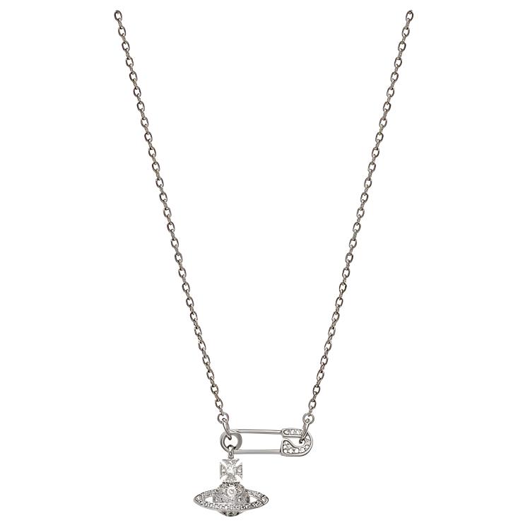 (Women) Vivienne Westwood Orb Design Brass Necklace Silver for Women. 8050889135906 圖 2