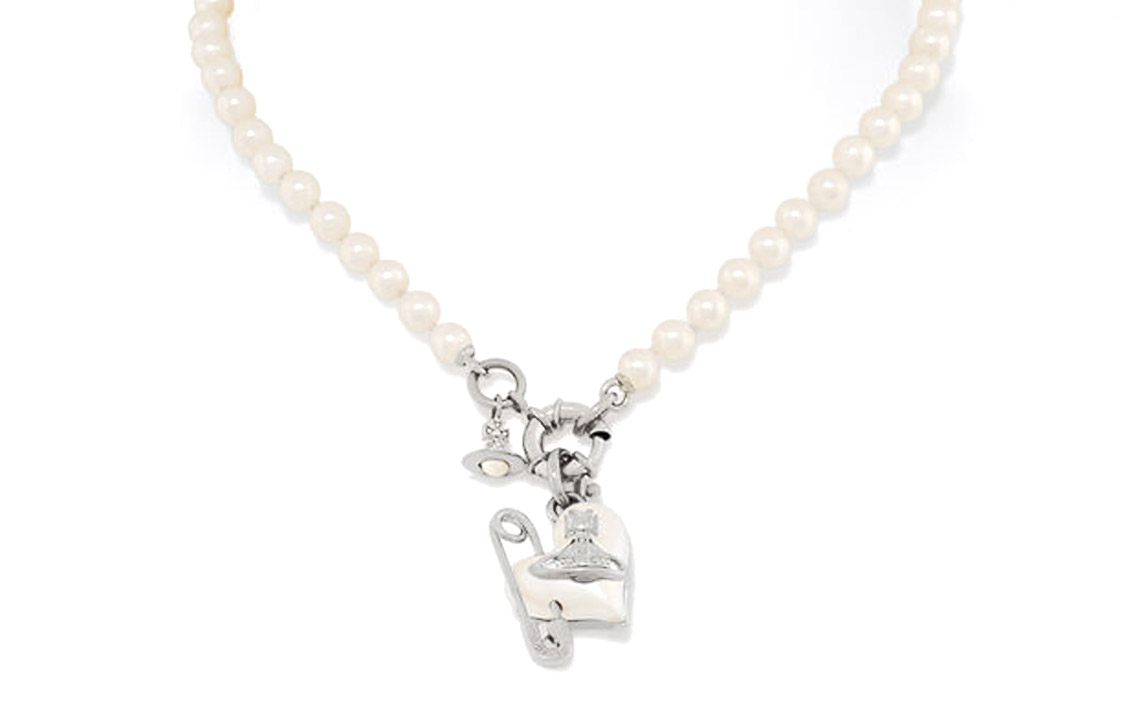 (Women) Vivienne Westwood Orietta Heart Pendant Pearl Necklace for Women. 6301011B02P103P103 圖 2
