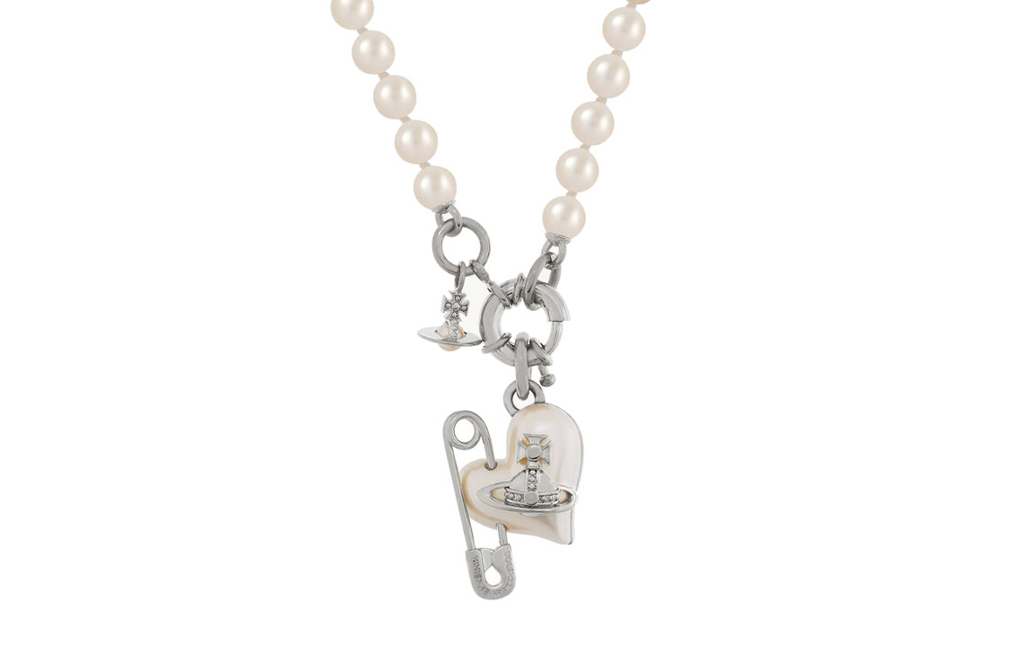 (Women) Vivienne Westwood Orietta Heart Pendant Pearl Necklace for Women. 6301011B02P103P103 圖 3
