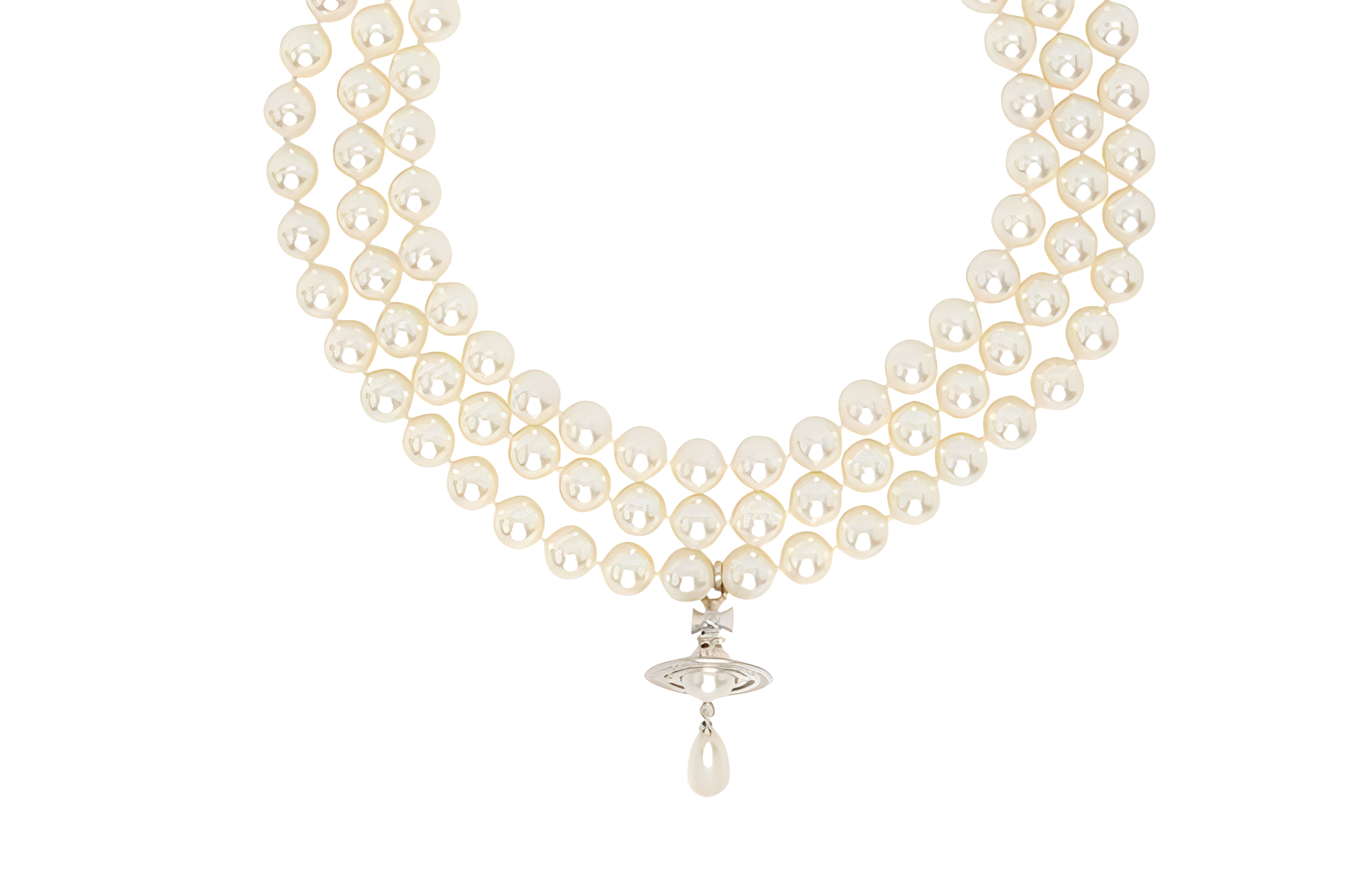 (Women) Vivienne Westwood Pearl Brass Necklace Pink - , Logo on Back 6303000902P128CN