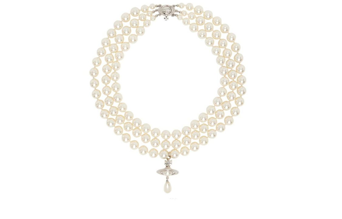 (Women) Vivienne Westwood Pearl Brass Necklace Pink - , Logo on Back 6303000902P128CN 圖 3