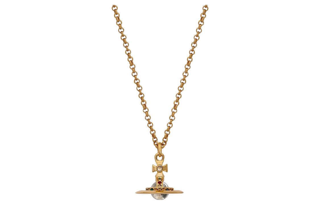 (Women) Vivienne Westwood Petite Orb 3D Transparent Saturn Mini Gold Necklace for Women. 63020098R001R001 圖 2