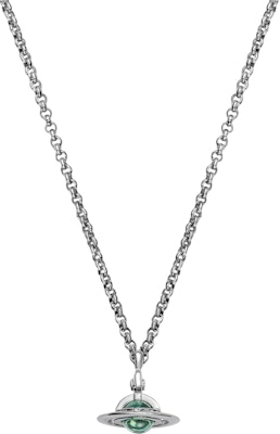 (W) Vivienne Westwood Petite Orb 綠色土星吊墜項鍊 女 銀色 6302022502P181-CN001 Lookbook (W) Vivienne Westwood Petite Orb 綠色土星吊墜項鍊 女 銀色 6302022502P181-CN001