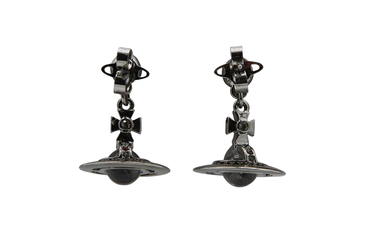 (Women) Vivienne Westwood Petite Orb Gunmetal 3D Transparent Saturn Earrings for Women. 62020032S001S001 圖 3