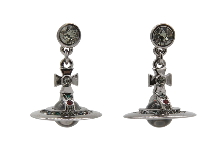 (Women) Vivienne Westwood Petite Orb Gunmetal 3D Transparent Saturn Earrings for Women. 62020032S001S001 圖 4