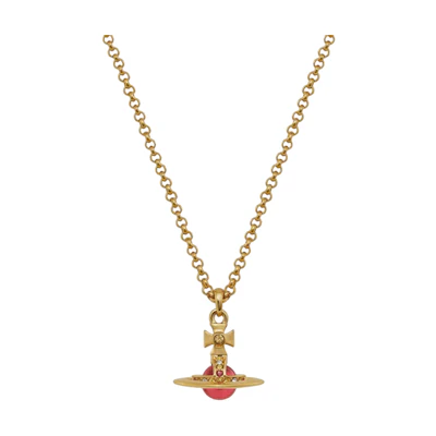 (Women) Vivienne Westwood Petite Orb Saturn Pendant Necklace London Exclusive - Gold 6302022502R510