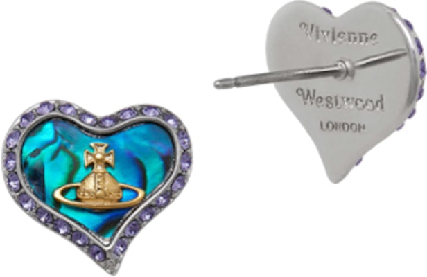 (W) 薇薇安西木 Petra 心形珍珠耳環 藍貝殼/藍鑽 女款 6201007402P436 Lookbook (W) 薇薇安西木 Petra 心形珍珠耳環 藍貝殼/藍鑽 女款 6201007402P436