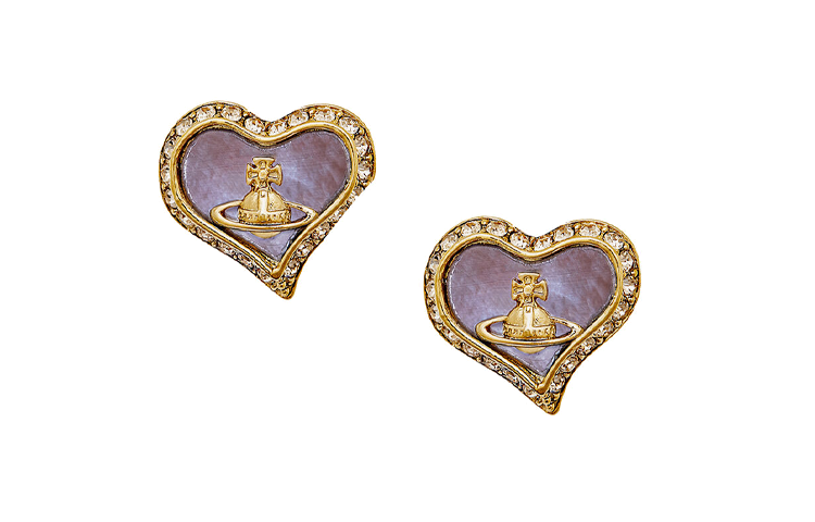 Order (W) 薇薇安·魏斯伍德PETRA珍珠貝愛心土星耳環金色款式 6201007402R608R608