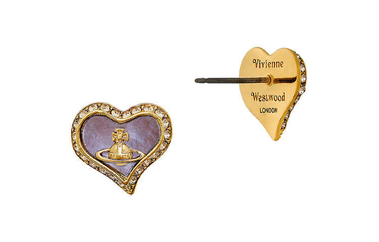 Lookbook (W) 薇薇安·魏斯伍德PETRA珍珠貝愛心土星耳環金色款式 6201007402R608R608