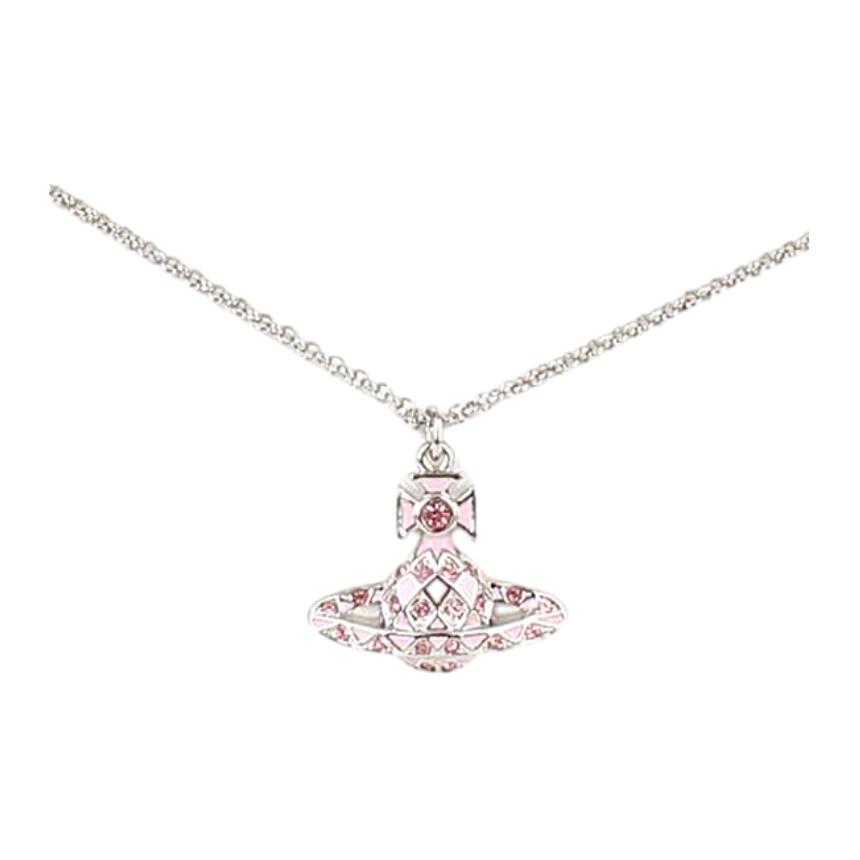(Women) Vivienne Westwood Pink Orb Design Necklace for Women. 6302023302P192