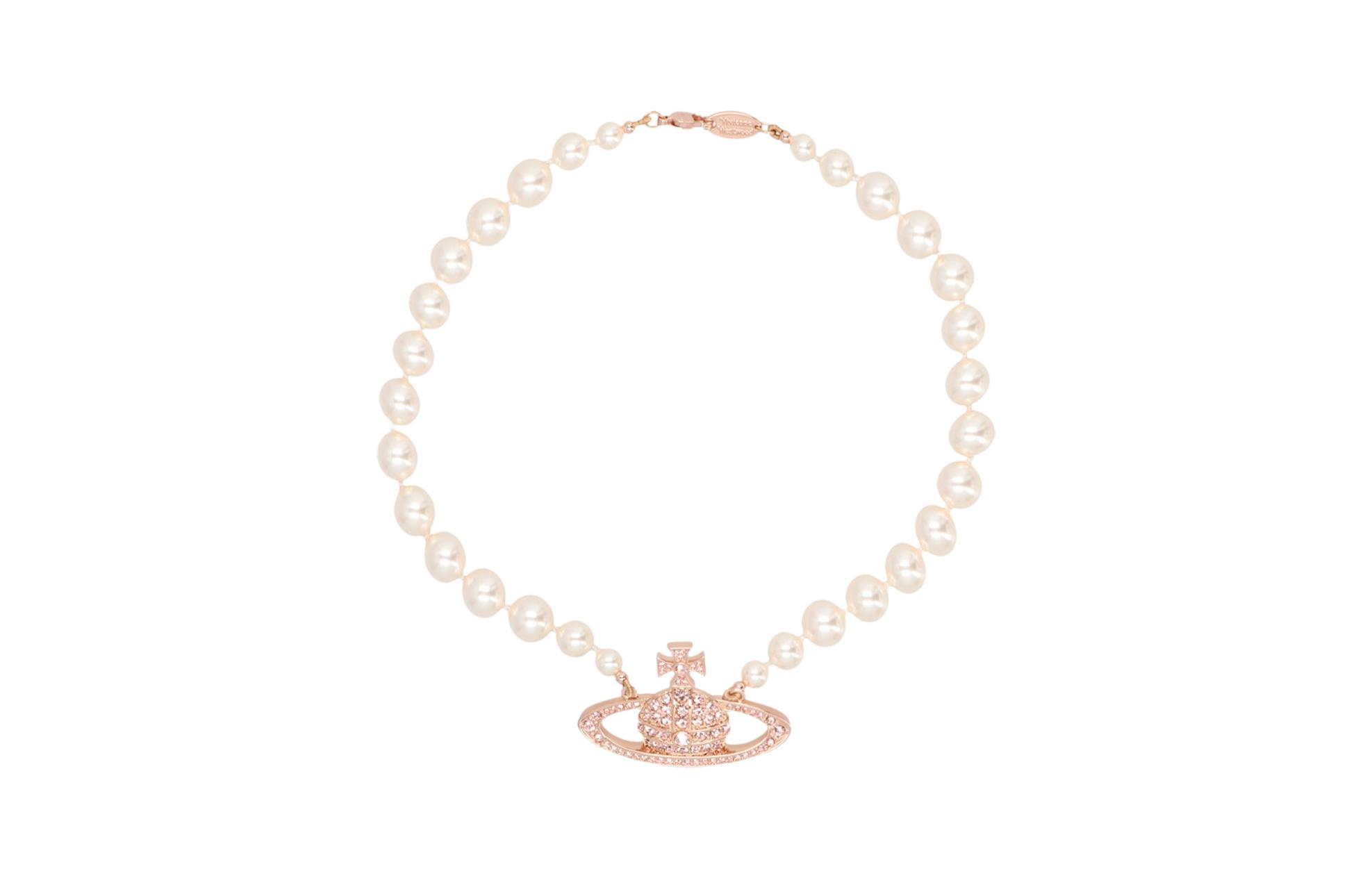 (Women) Vivienne Westwood Pink Planet Pearl Brass  Necklace. 6301010602G128CNG128 圖 2