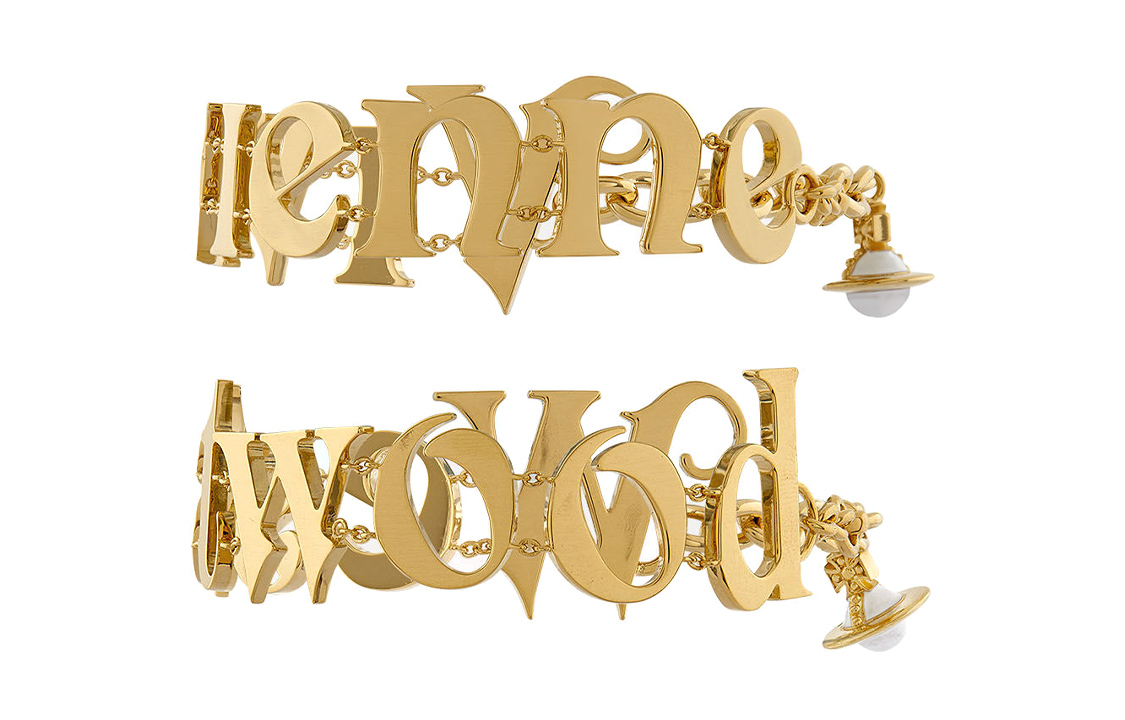 Lookbook (W) 維維安·魏斯伍德 Raimunda 雙銅字母金手鏈 女款 8050889646020