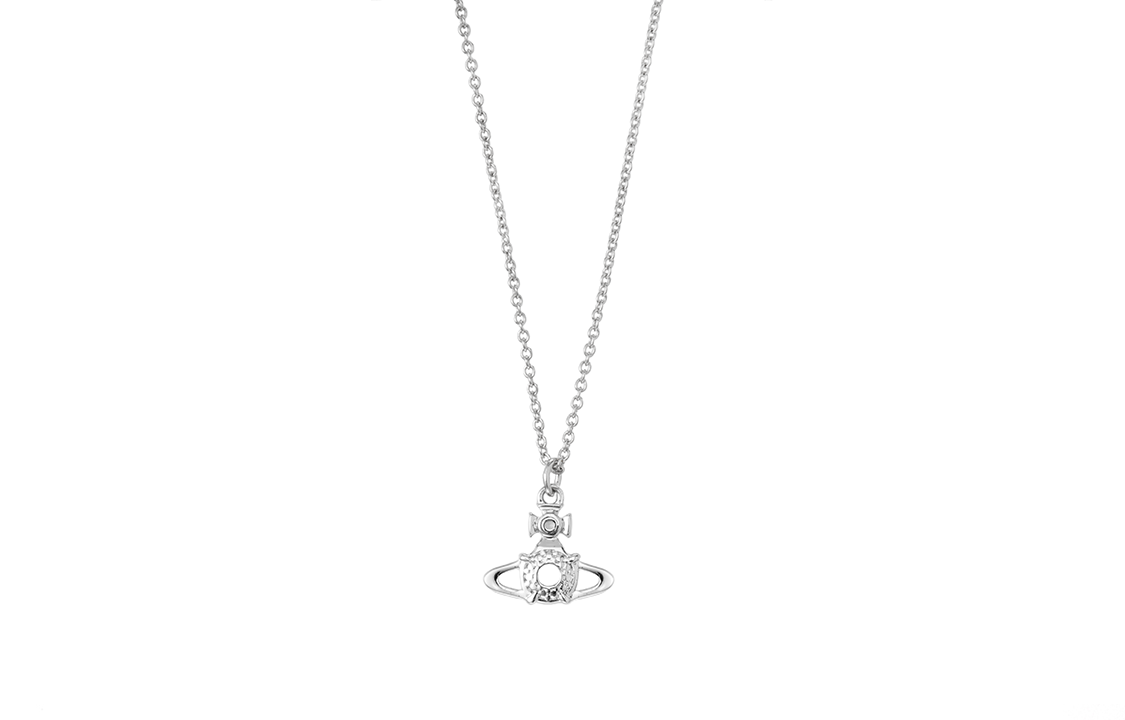 (Women) Vivienne Westwood Reina Orb Crystal Pendant Brass Necklace Silver Women. 6302009502P102SM 圖 3