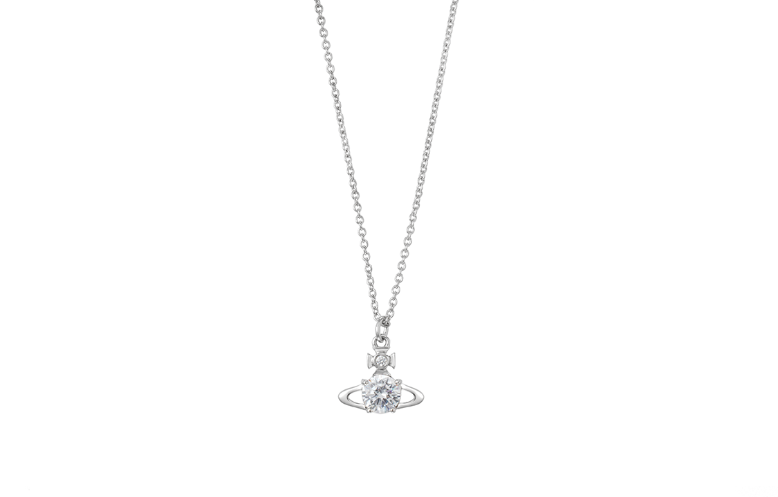 (Women) Vivienne Westwood Reina Saturn Orb Crystal Pendant Necklace Silver for Women. 6302009502P102P102 圖 2