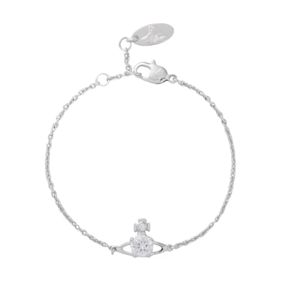 (Women) Vivienne Westwood Reina Small Bracelet Silver Brass Bracelet 6102005602P102P102