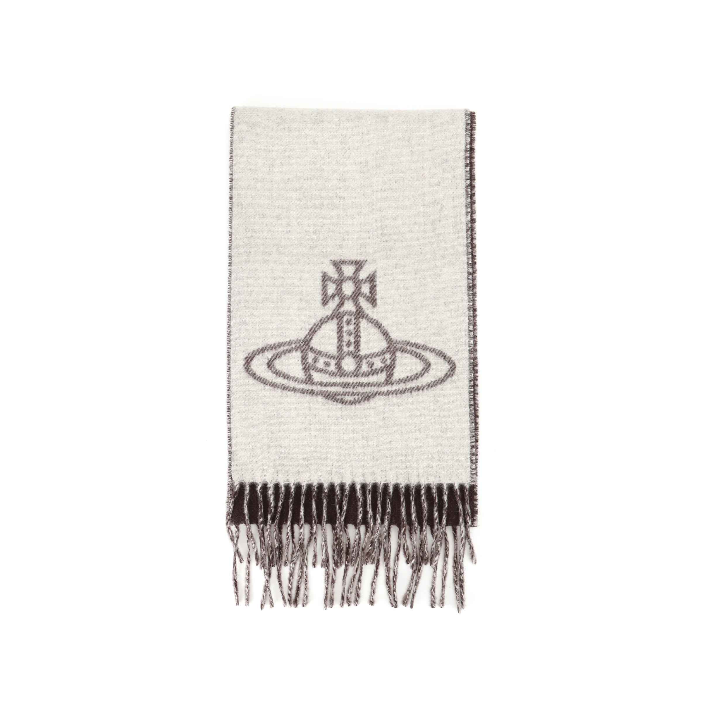 (Women) Vivienne Westwood Reversible Tassel Knit Scarf Women - Grey 81030006W00ZH