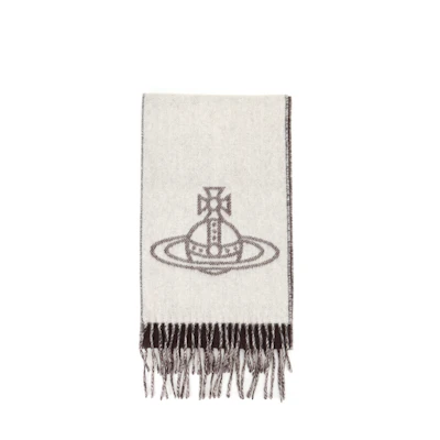 (Women) Vivienne Westwood Reversible Tassel Knit Scarf Women - Grey 81030006W00ZH