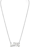 (Women) Vivienne Westwood Roderica Love Saturn Brass Zirconia Necklace Silver 630203DO02P102 (Women) Vivienne Westwood Roderica Love Saturn Brass Zirconia Necklace Silver 630203DO02P102