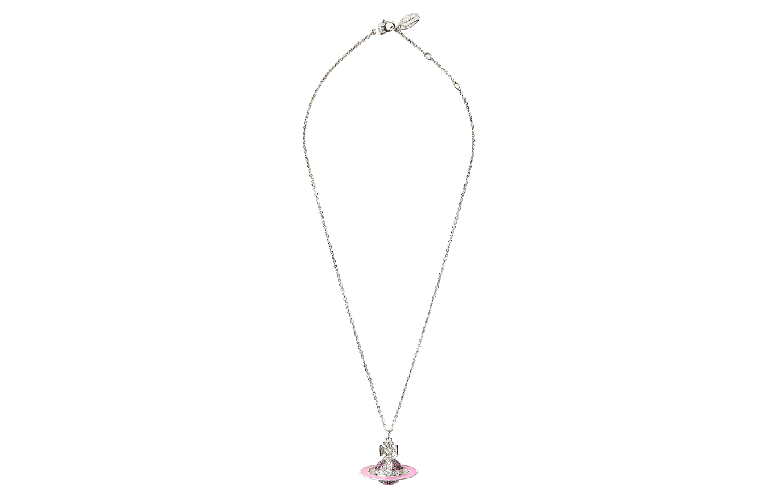 (Women) Vivienne Westwood Roxanne Silver Necklace with Rhinestones and Enamel. 630203AO02P309 圖 3