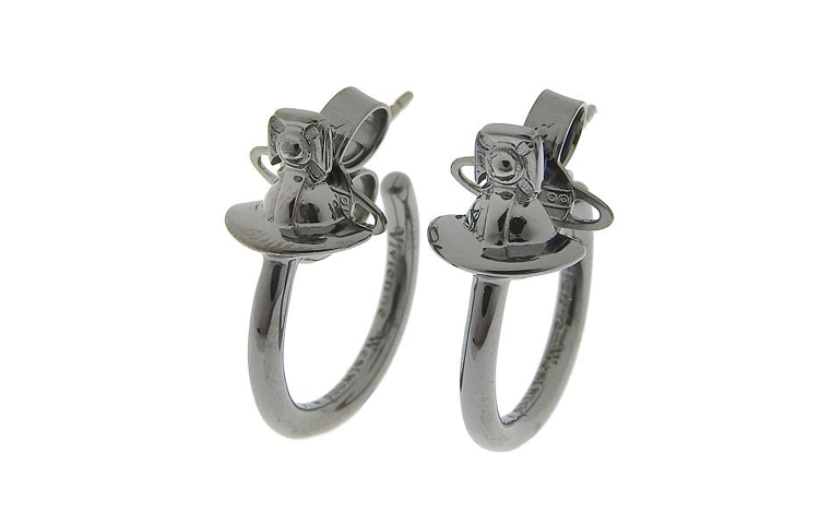 (Women) Vivienne Westwood Saturn Design Brass Earrings  Black. 62030049S001 圖 2