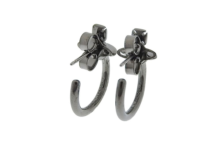 (Women) Vivienne Westwood Saturn Design Brass Earrings  Black. 62030049S001 圖 4