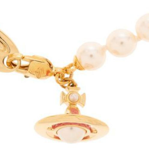 Lookbook (W) 薇薇安·魏斯伍德女性金珍珠土星設計手鍊 6102017402R730CNR730