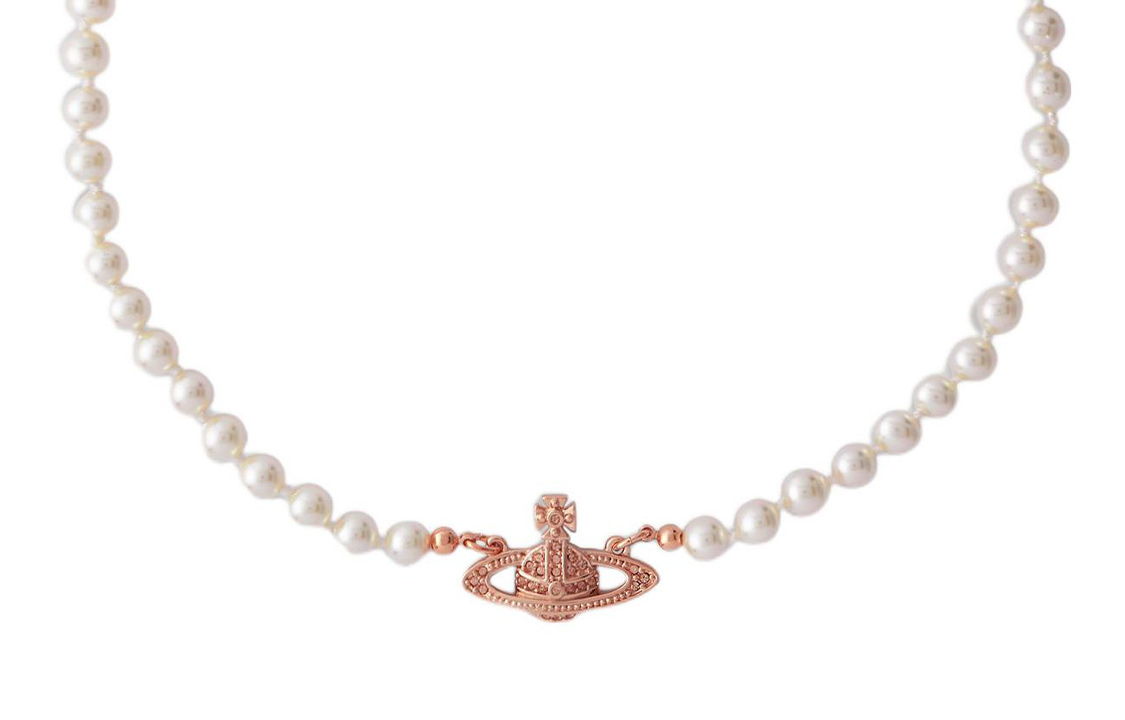 (Women) Vivienne Westwood Saturn Orb Pearl Necklace Rose Gold for Women. 63030006G121G121 圖 2