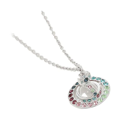 (Women) Vivienne Westwood Saturn Pendant Brass Necklace Silver for Women. 63020273-W304