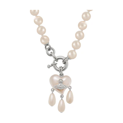 (Women) Vivienne Westwood Sheryl Saturn Pendant Necklace Silver for Women. 6301012B-02P103-IM