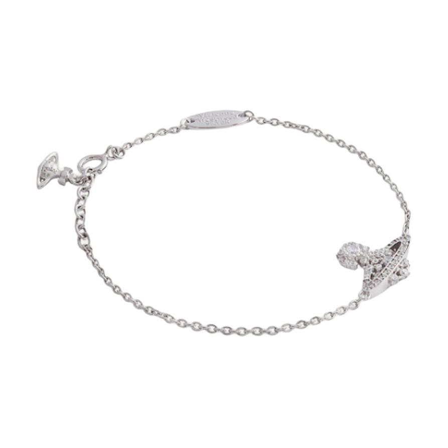 (Women) Vivienne Westwood Silver Cubic Zirconia Detail Bracelet for Women. 6102020A01P102 圖 3