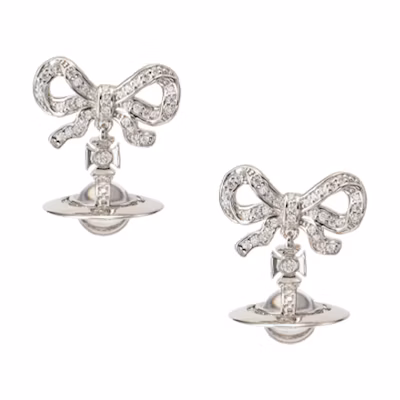 (Women) Vivienne Westwood Silver Embellished Earrings for Women 505770229002